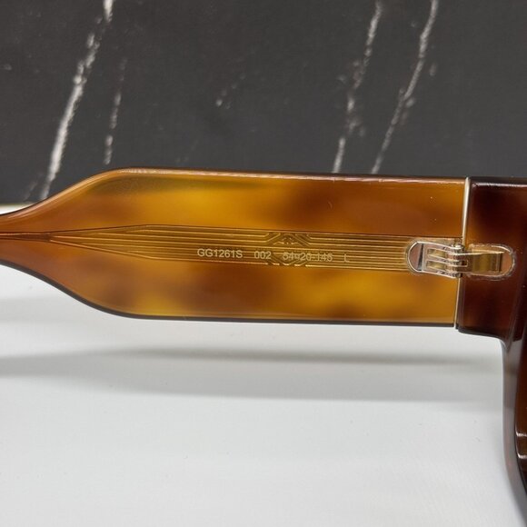 NEW GUCCI GG1261S 002 SUNGLASSES UNISEX HAVANA EYEWEAR - Picture 9 of 10